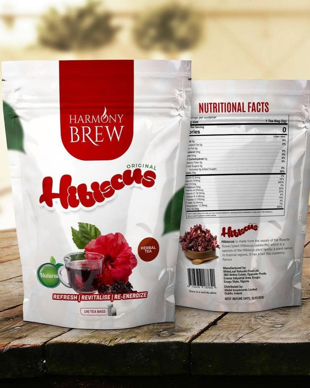 Dolapo Sanusi-Ola - Harmony Brew - Hibiscus Original (100 Teabags)