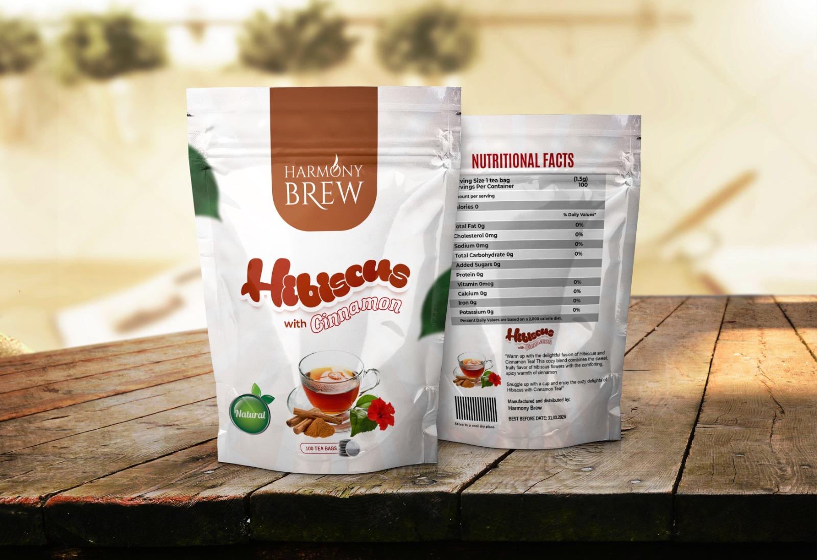 Dolapo Sanusi-Ola - Harmony Brew - Hibiscus Infused with Cinnamon ( 100 Teabag)