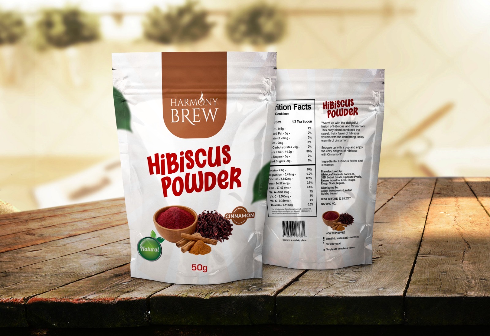 Dolapo Sanusi-Ola - Harmony Brew - Hibiscus infused with Cinnamon Powder ( 50g)