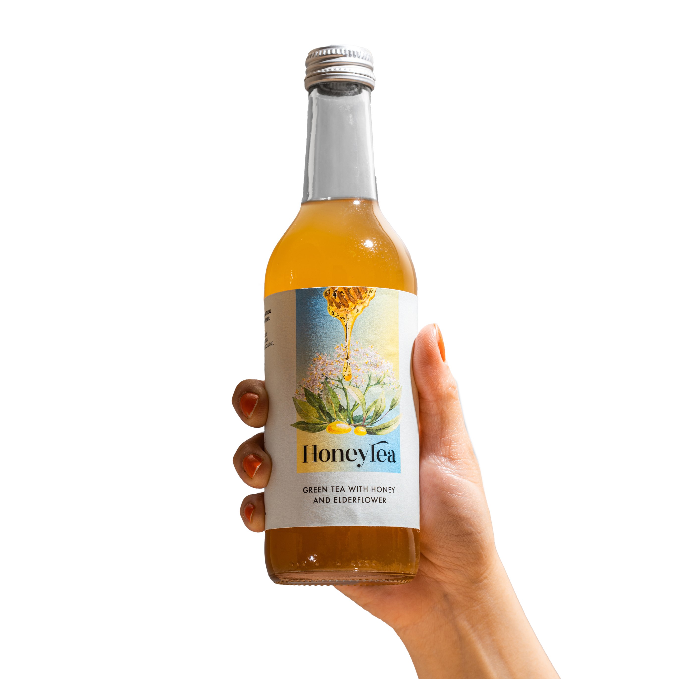 HoneyTea - Green Tea with Honey and Elderflower - Bottle