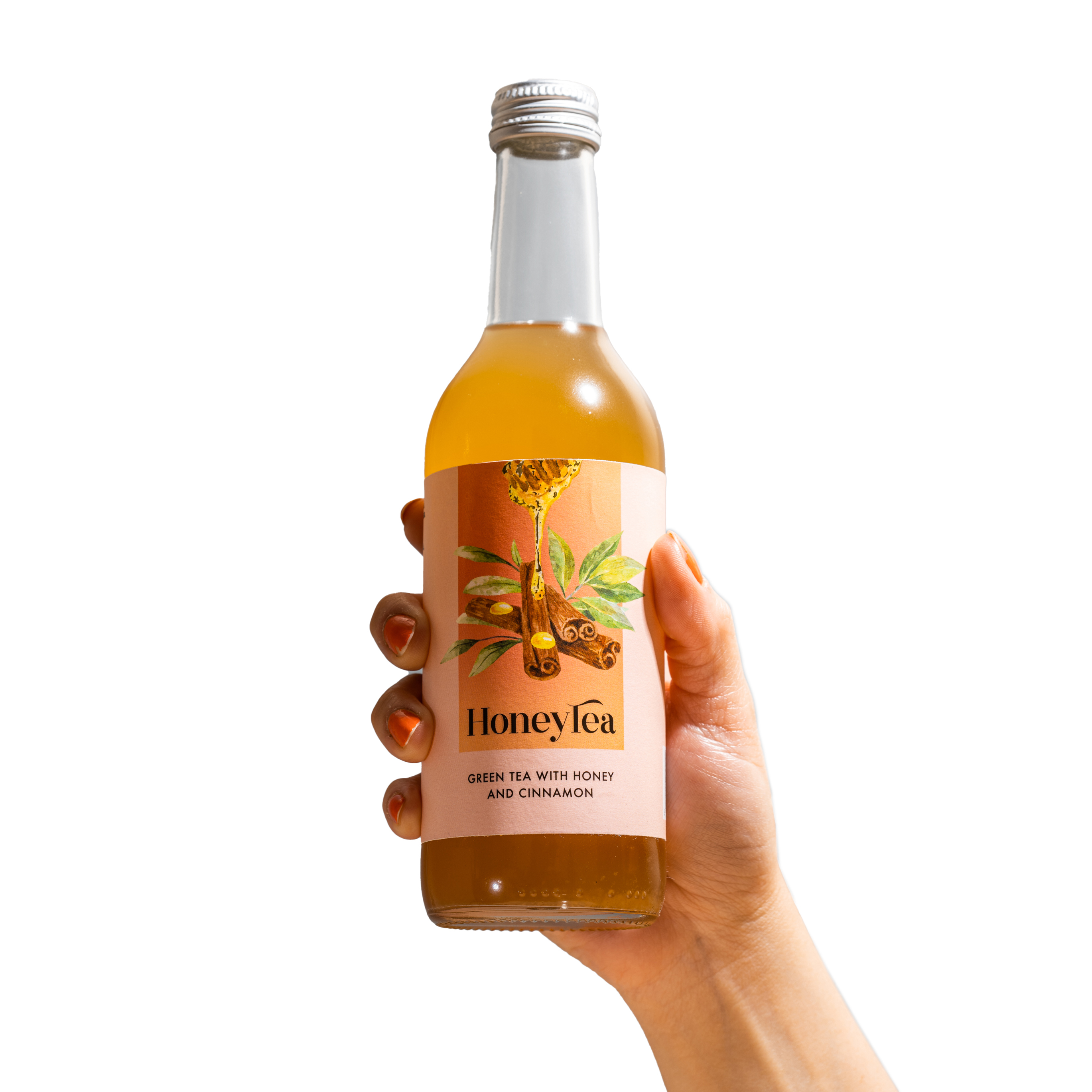 HoneyTea - Green Tea with Honey and Cinnamon - Bottle
