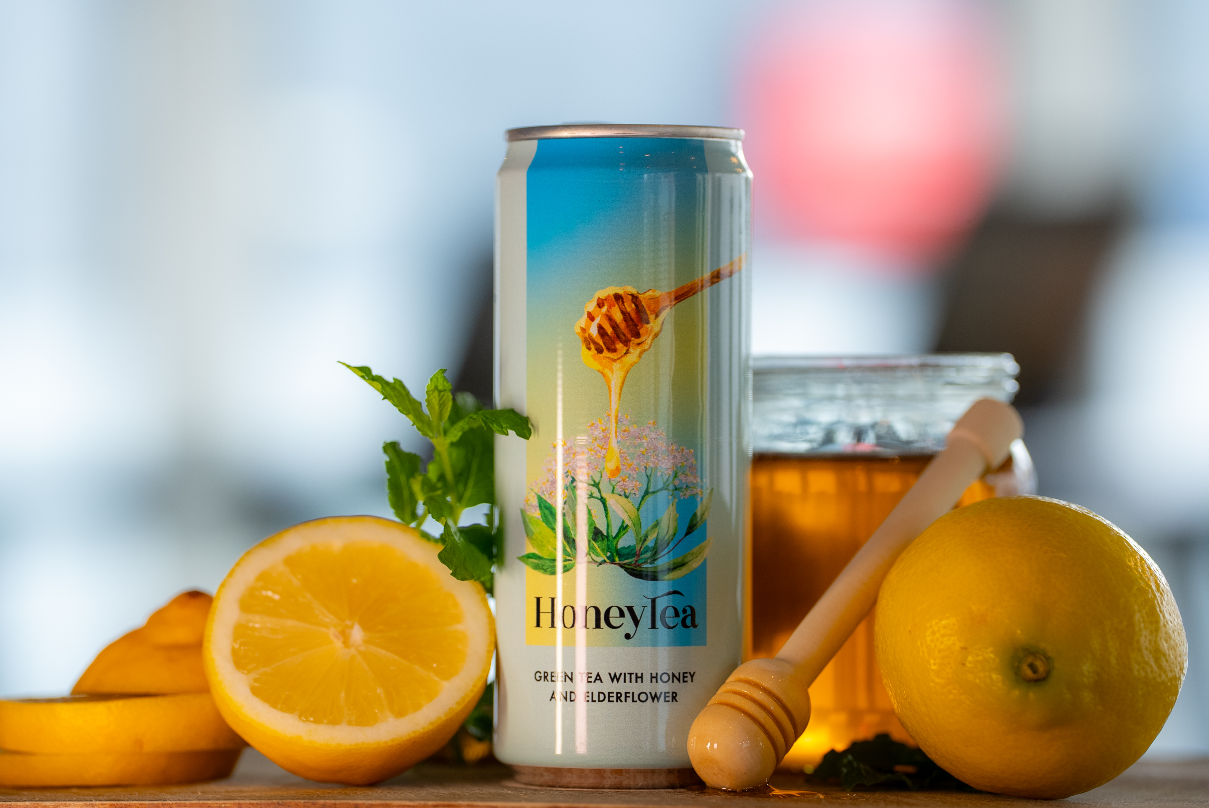 HoneyTea - Green Tea with Honey and Elderflower - Can